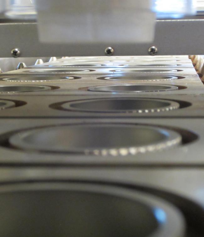Used Telesonic TKC-50 Automatic Cup Fill/Seal, indexing conveyor and TP